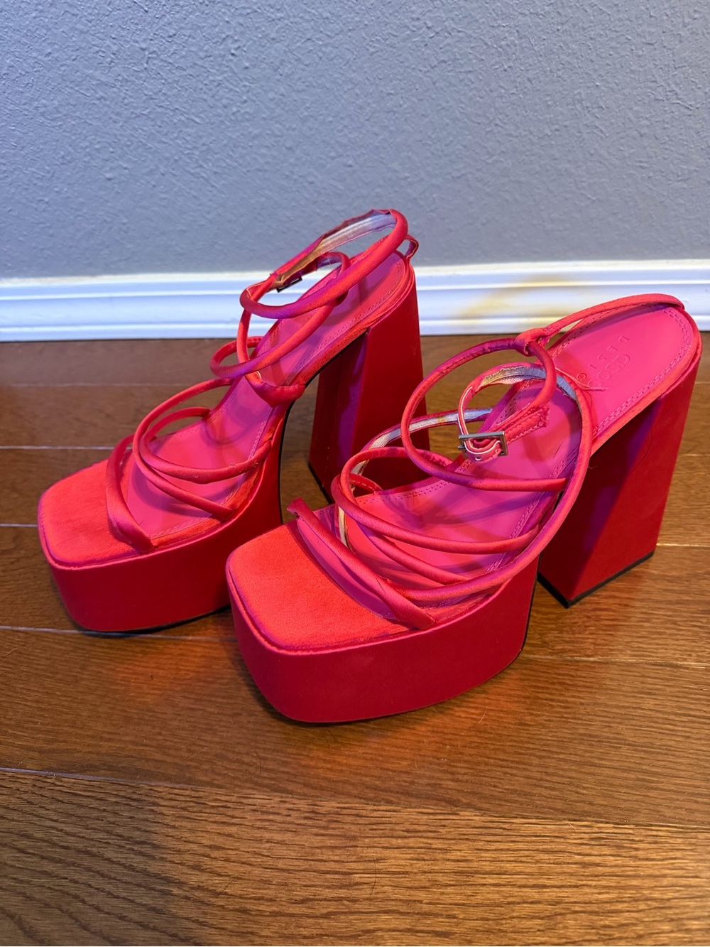 ASOS Chunky Platform Hot Pink Heels